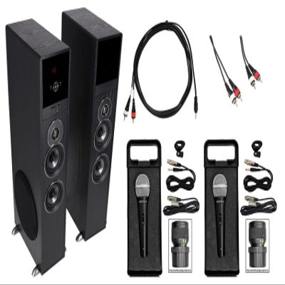 Rockville All-in-one Bluetooth Home Theater/Karaoke Machine System w/(2) Mics