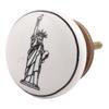 IndianShelf Pack of 20 Black Statue of Liberty Ceramic Cabinet Handles Drawer Pulls Dresser Knobs Farmhouse Charm view 1