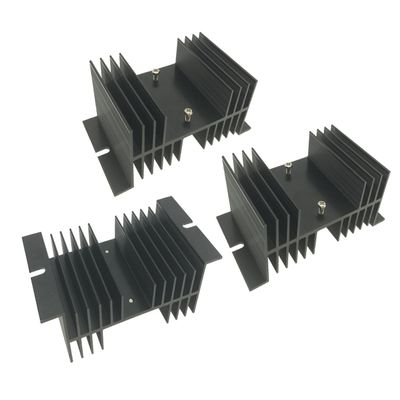 Saim Aluminum Heatsink Heat Dissipation Sink for Solid State Relay SSR Black 3 Pcs