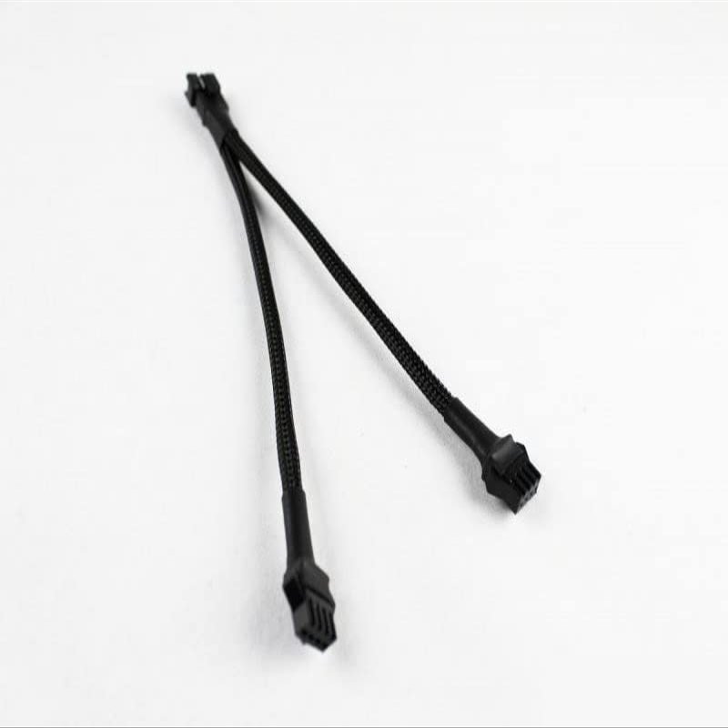 DARK SIDE 6" RGB Y-Cable - Jet Black Sleeved (DS-0539)