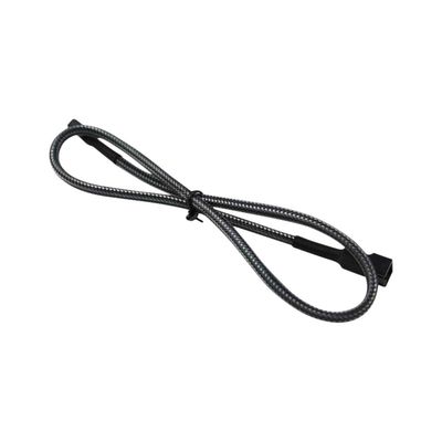 DARK SIDE 3-Pin 50cm (19.5") M/F Fan Sleeved Cable - Graphite Metallic (DS-0249)