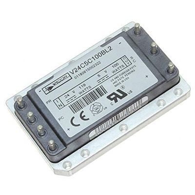 Vicor V24C5C100BL2 DC-DC Converter Module, 5V 100W Output, 18V-36V Input, Isolated Quarter Brick, 20A