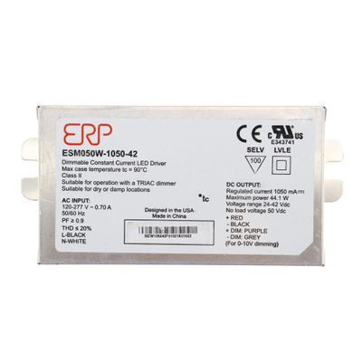 ERP POWER ESM050W-1050-42 ESM050 Series 44.1 W 1050 mA 42 V Output Max Constant Current LED Driver - 1 Item(s)