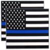 Thin Blue Line, 2 Pack, Flag, I Make Decals, Waterproof, Subdued US Flag Decal with Blue Stripe, White Vinyl Base, 3" X 5", Hard Hat, Lunch Box, Vinyl Decal car Sticker view 1