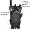 Turtleback Carry Holder for Motorola APX 8000 Fire and Police Two Way Radio Belt Clip Holster Case, Black Leather Pouch with Heavy Duty Rotating Ratcheting 2.25" Belt Loop view 2