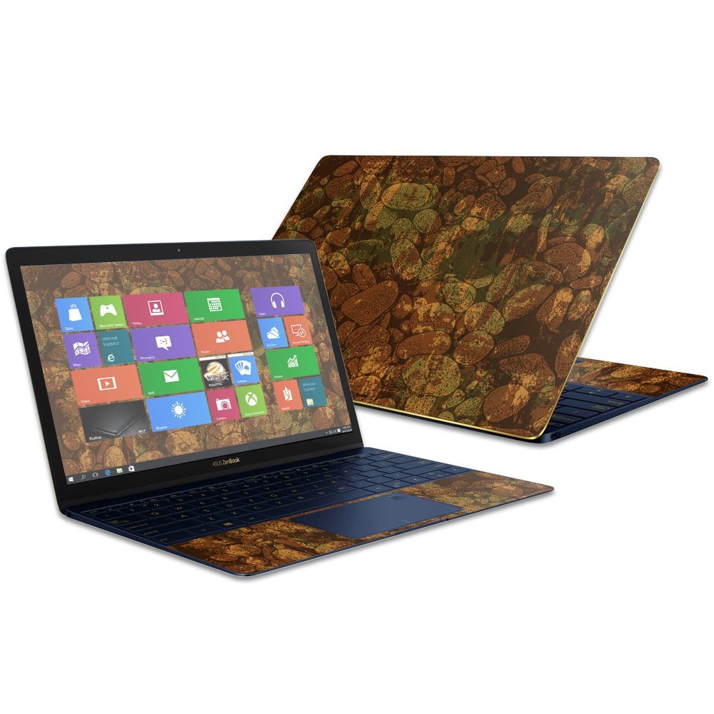 MightySkins Skin Compatible with Asus Zenbook 3 UX390UA 12.5" (2016) River Stones | Protective, Durable, and Unique Vinyl Decal wrap Cover | Easy to Apply, Remove | Made in The USA