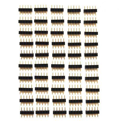 HUALAND 50pcs 12mm Black 5 Pin Pol Cable Connector Clutch Adapter 5 pin RGBW LED Connector for RGBW 5050 3528 LED Strip Strip