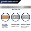 Pacific Arc Stainless Steel 15 Inch Metal Ruler Non-Slip Cork Back, with Inch and Metric Graduations view 3
