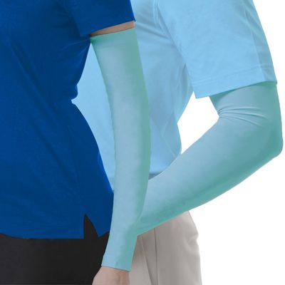 Monterey Club Perfomance Dry Swing Ice Silky Armsleeves #AR03 (Cyan Blue, Large)
