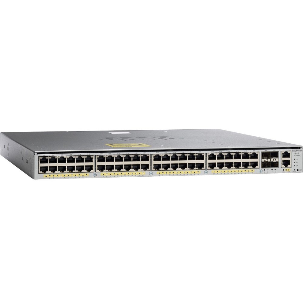 Cisco Catalyst 4948E-F Ethernet Switch - 48 x Gigabit Ethernet Network, 4 x 10 Gigabit Ethernet Expansion Slot - Manageable - 3 Layer Supported - 1U High - Rack-mountable (Renewed)