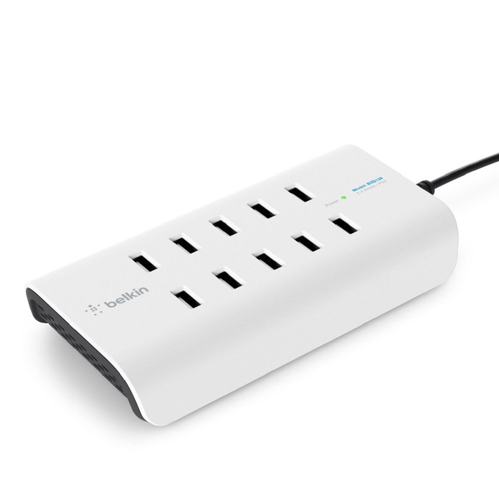 Belkin Rockstar 10-Port USB-A Charger (10 x 2.4 A Fast Charging) - White
