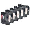 5PK Compatible with Dymo Standard D1 45012 Red on Clear Label Maker Tape Compatible for LabelManager 160 450 210D PnP 420P(1/2" x23' 12mmx7m) view 1