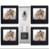 AMOCAM 4 Units Apartment Intercom System, Video Intercom Video Door Phone Kit, HD Camera 7" Monitor with ID keyfobs Unlock for 4 Household view 1