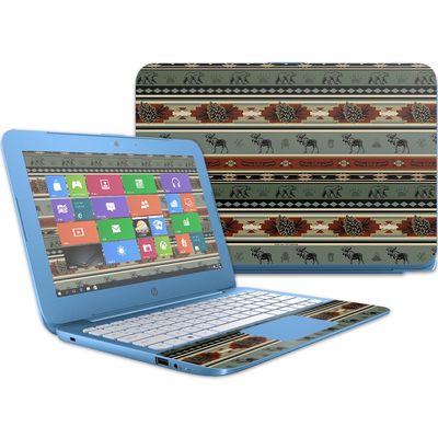 MightySkins Skin Compatible With HP Stream 11" (2017) Cabin Stripes | Protective, Durable, and Unique Vinyl Decal wrap cover | Easy To Apply, Remove, and Change Styles | Made in the USA