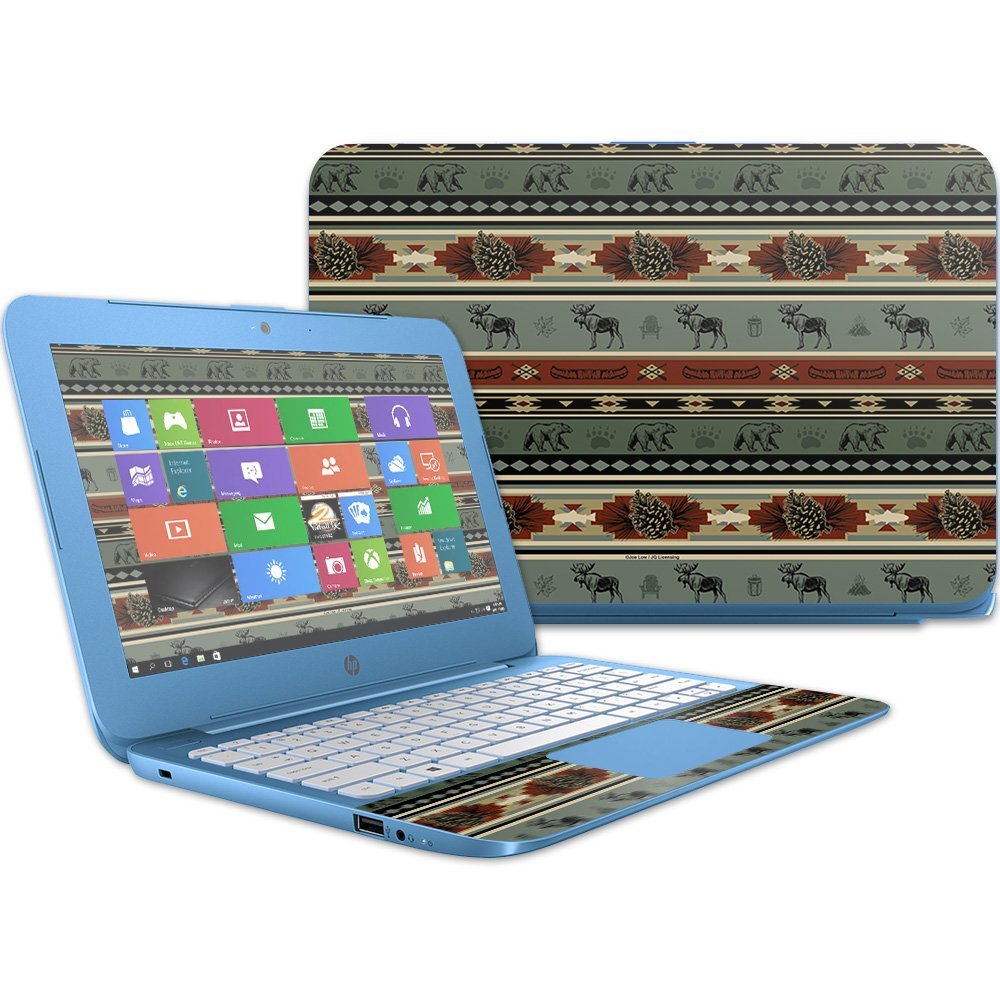 MightySkins Skin Compatible With HP Stream 11" (2017) Cabin Stripes | Protective, Durable, and Unique Vinyl Decal wrap cover | Easy To Apply, Remove, and Change Styles | Made in the USA