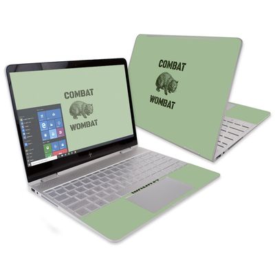 MightySkins Skin Compatible with HP Spectre x360 13" (2016) Combat Wombat | Protective, Durable, and Unique Vinyl Decal wrap Cover | Easy to Apply, Remove, and Change Styles | Made in The USA