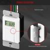 ENERLITES Programmable Digital Timer Switch for Lights, Fans, Motors, 7-Day 18 ON/OFF Timer Settings, Single Pole, Neutral Wire Required, UL Listed, HET01-C, White, 2 Pack view 3