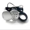 ApexDesk Desktop Power Grommet with 2X AC Outlets, 1x USB-C and 1x USB-A Charging Ports. Fits 3.15" Round Desk Grommet Holes - Silver view 4