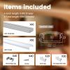 Muzata 10Pack 6.6FT/2M LED Channel Aluminum U Shape Silver LED Strip Diffuser Channel with Milky White Cover Easy Installation U1SW WW 2M view 2