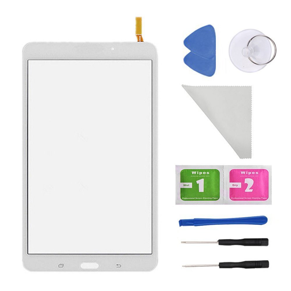 White Touch Screen Digitizer Glass Replacement for Samsung Galaxy Tab 4 SM-T330 T331 T332 T335 T337A 8.0 inch(Not Include LCD) with Tools