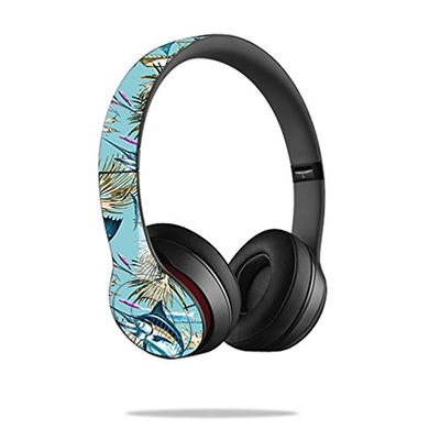 MightySkins Skin Compatible with Beats Solo2 Headphones  Island Fish | Protective, Durable, and Unique Vinyl Decal wrap Cover | Easy to Apply, Remove, and Change Styles | Made in The USA