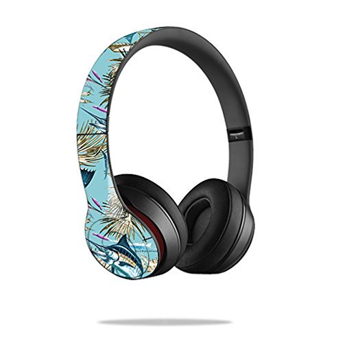 MightySkins Skin Compatible with Beats Solo2 Headphones  Island Fish | Protective, Durable, and Unique Vinyl Decal wrap Cover | Easy to Apply, Remove, and Change Styles | Made in The USA