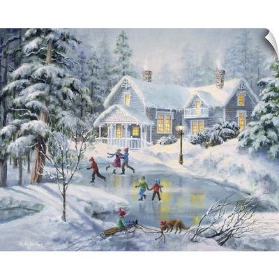 CANVAS ON DEMAND A Fine Winter's Eve Wall Decal, Artwork