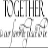 Creative Signs N Designs Together is Our Favorite Place to be- Vinyl Wall or Board Decal (36"x10.5", Dark red) view 1