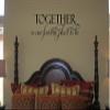 Creative Signs N Designs Together is Our Favorite Place to be- Vinyl Wall or Board Decal (36"x10.5", Dark red) view 2
