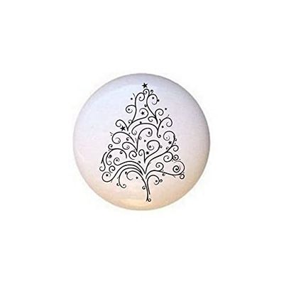 Christmas Tree #MkcZRdUd - Trees - DECORATIVE Glossy CERAMIC Cupboard Cabinet PULLS Dresser Drawer KNOBS