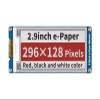 waveshare 2.9inch E-Paper E-Ink Display Module Compatible with Raspberry Pi 4B/3B+/3B/2B/B+/A+/Zero/Zero W/WH/Zero 2W Series Boards 296128 Pixels Red/Black/White Three-Color SPI Interface view 1
