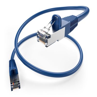 100Ft Blue Cat6 Shielded Patch Cable, F/Utp, Snagless