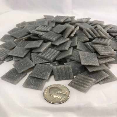A 33 Iron - 3/4" Grey Glass Tile - 1/2 lb Bag - Hakatai Glass Tile