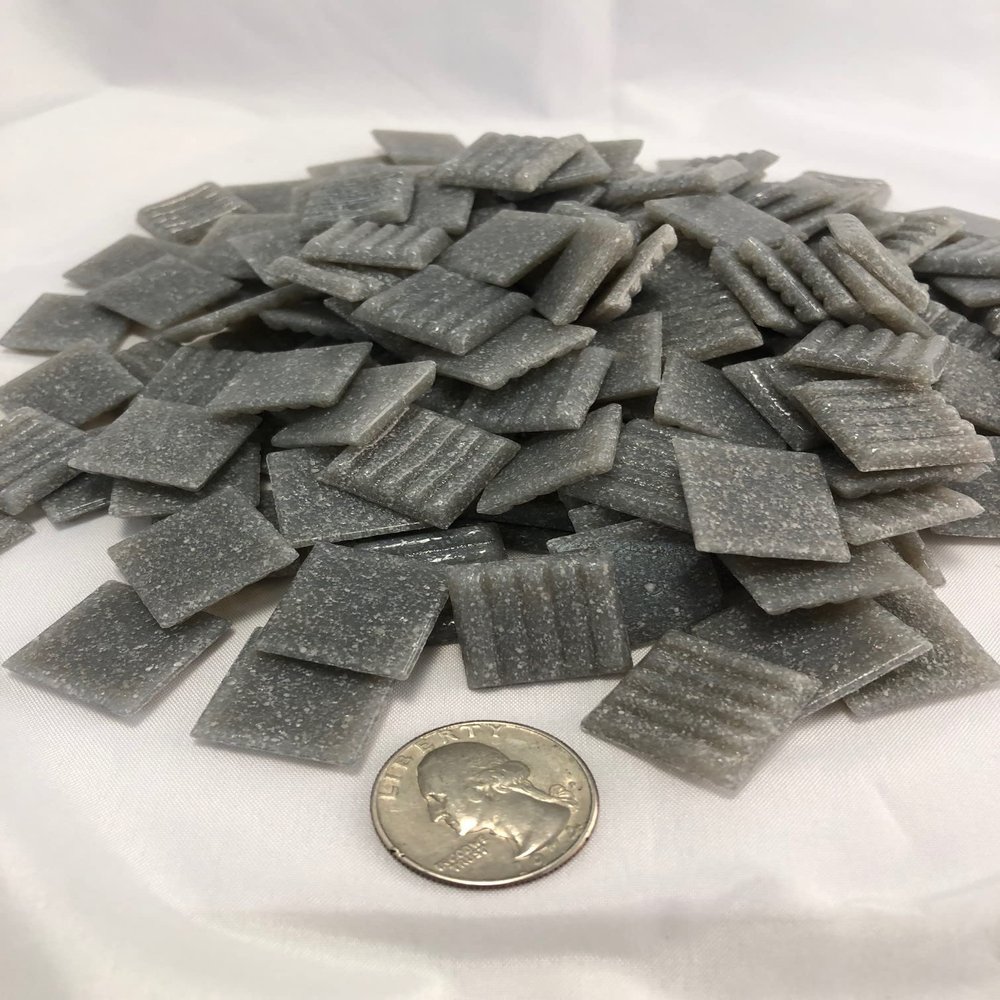 A 33 Iron - 3/4" Grey Glass Tile - 1/2 lb Bag - Hakatai Glass Tile