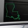 Louisiana Vinyl Decal Laptop Car Truck Bumper Window Sticker, 5.5" x 5", Green view 1