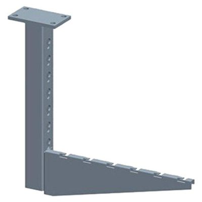 Quest Manufacturing Cable Tray Ceiling Flag Bracket, 12", Zinc (CT0028-12-03)