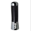 VMS RACING Gunmetal with Black Real Carbon Fiber CNC Machined Billet Aluminum Short 3" inch Antenna Compatible with KIA FORTE also called Gun Metal Dark Silver Gray Grey view 2