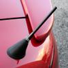 5 BLACK with WHITE RINGS Heavy Gauge CNC Machined Billet Aluminum Short ANTENNA for KIA FORTE view 3
