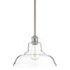 Linea di Liara Lucera Modern Farmhouse Pendant Light Fixture Ceiling Hanging Large Glass Pendant Lighting for Kitchen Island Brushed Nickel Pendant Light Over Sink Light Fixtures, Bulb Included view 1