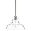 Linea di Liara Lucera Modern Farmhouse Pendant Light Fixture Ceiling Hanging Large Glass Pendant Lighting for Kitchen Island Brushed Nickel Pendant Light Over Sink Light Fixtures, Bulb Included view 2