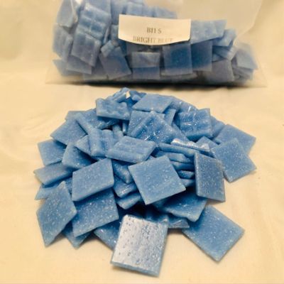 B 11 Bright Blue - 3/4" Blue Glass Tile - 1/2 lb Bag - Hakatai Glass Tile