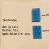 B 11 Bright Blue - 3/4" Blue Glass Tile - 1/2 lb Bag - Hakatai Glass Tile view 3