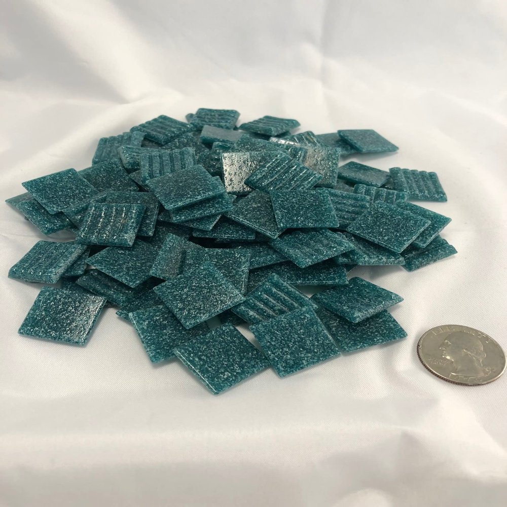 B 30 Emerald - Green 3/4" Glass Tile - 1/2 lb Bag - Hakatai Glass Tile