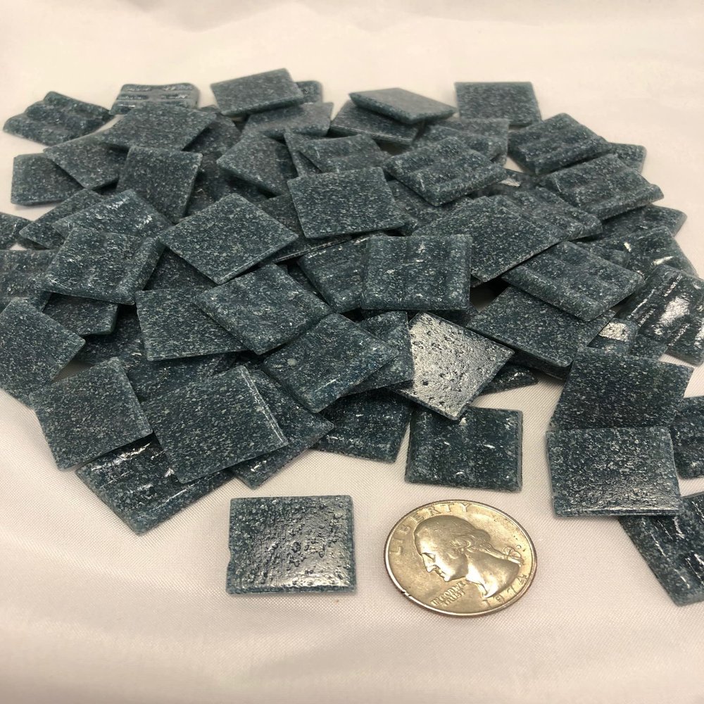 B 36 Washed Denim - 3/4" Blue Glass Tile - 1/2 lb Bag - Hakatai Glass Tile