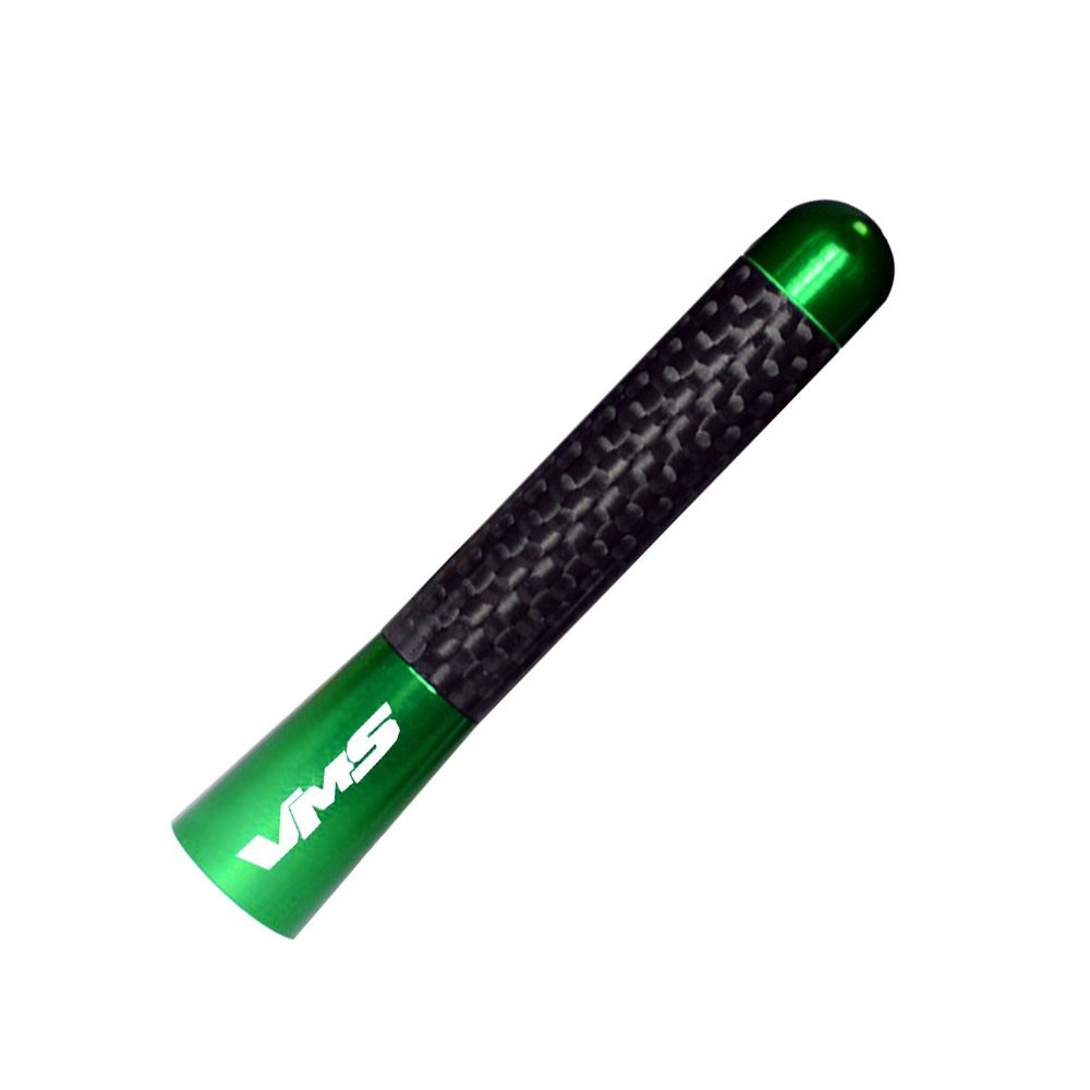 GREEN with BLACK Real CARBON FIBER CNC Machined Billet Aluminum Short 3" inch Antenna for KIA SOUL