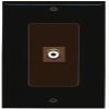 RiteAV - 1 RCA for Subwoofer Audio Port Wall Plate Decorative - Black/Brown - Bracket Included view 1