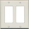 RiteAV Blank Wall Plate for Keystone Jacks - Light Almond 2 Gang Decorative view 1
