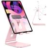 OMOTON Adjustable Tablet Stand for Desk, Upgraded Longer Arms for Greater Stability, T2 Tablet Holder with Hollow Design for Bigger Sized Phones and Tablets Such as iPad Pro/Air/Mini, Rose Gold view 1
