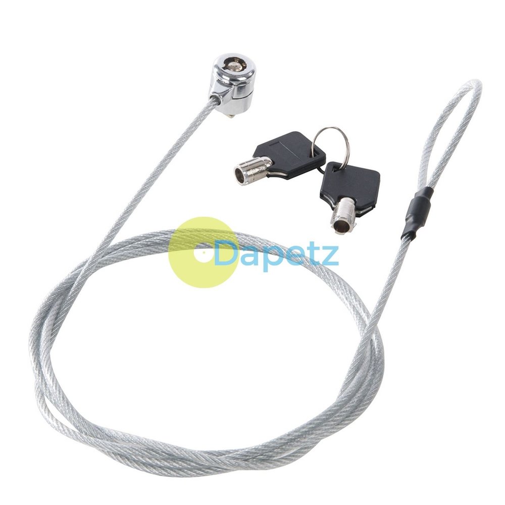 Dapetz Universal Laptop Lock - 1800mm Vinyl-Covered, Strong, Lightweight Steel Cable