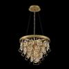 Allegri 031950-039-FR001 Carmella - Four Light Adjustable Pendant, Brushed Brass Finish with Firenze Clear Crystal view 1